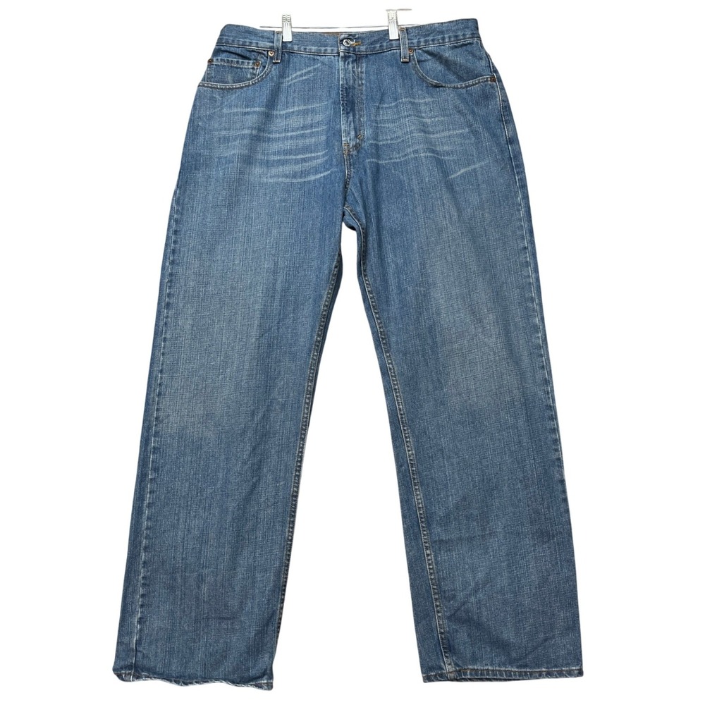 Levis 569 Loose Straight Jeans Mens 36x34 Medium Wash Straight Leg Denim Twill